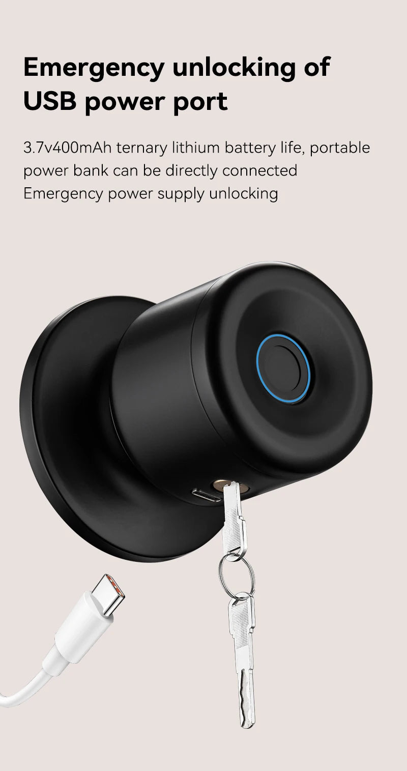 XSDTS Tuya App Fingerprint Smart Lock with Bluetooth Digital Door Lock Keyless Entry Home House Apartment