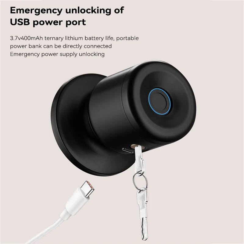 XSDTS Tuya App Fingerprint Smart Lock with Bluetooth Digital Door Lock Keyless Entry Home House Apartment