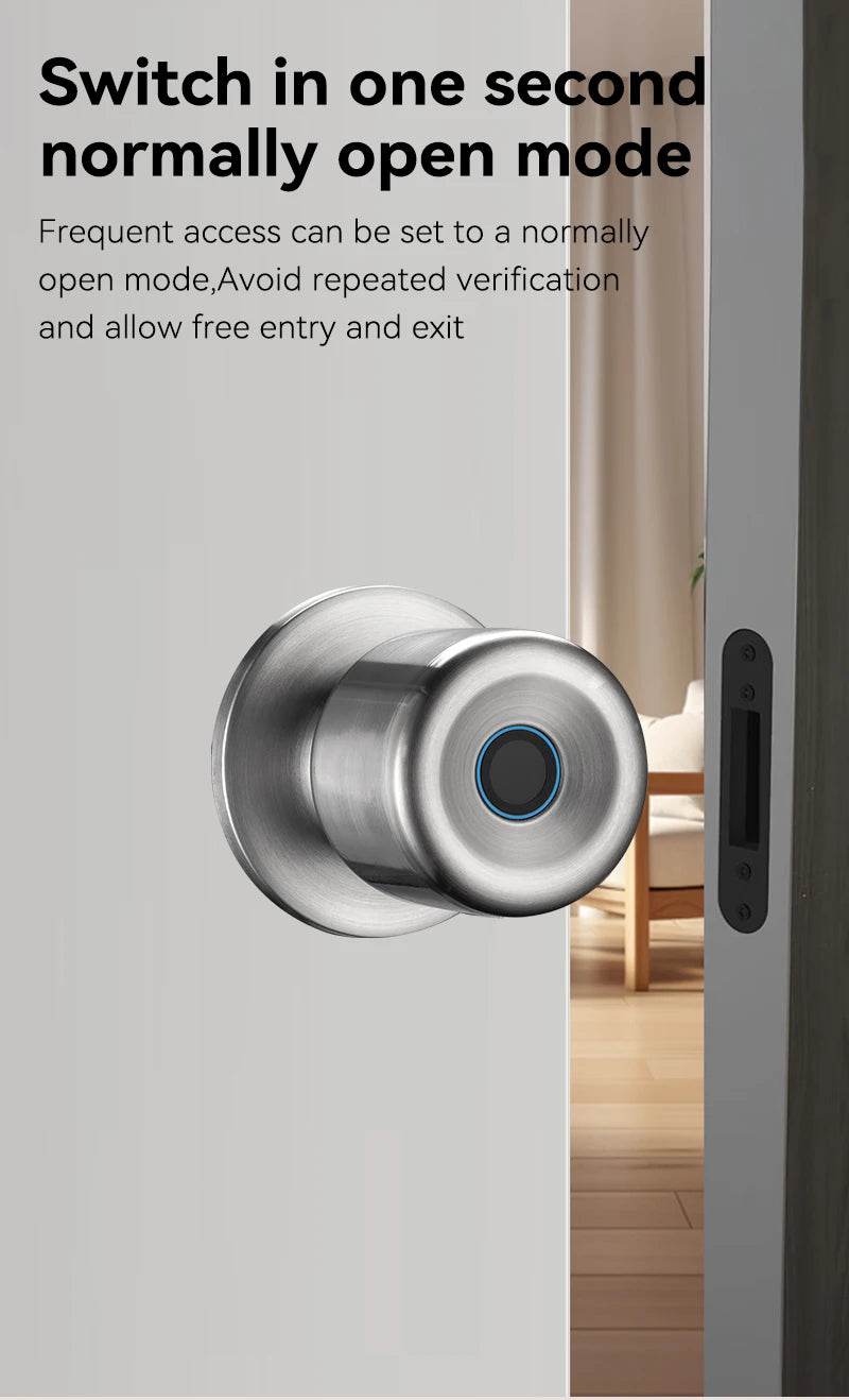 XSDTS Tuya App Fingerprint Smart Lock with Bluetooth Digital Door Lock Keyless Entry Home House Apartment