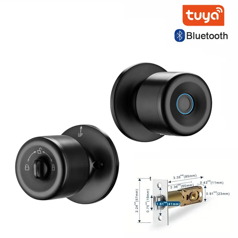 XSDTS Tuya App Fingerprint Smart Lock with Bluetooth Digital Door Lock Keyless Entry Home House Apartment
